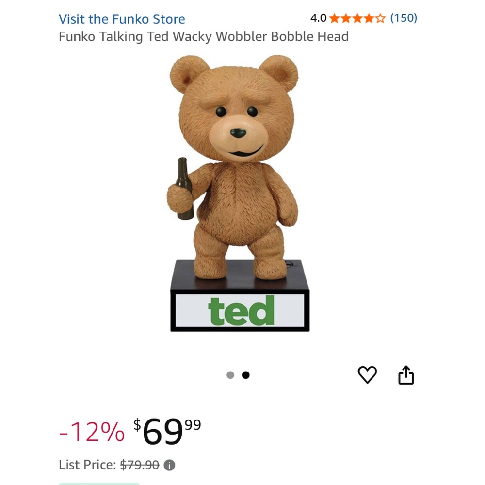 Funko Wacky Wobbler Talking Bobble-Head - Brown